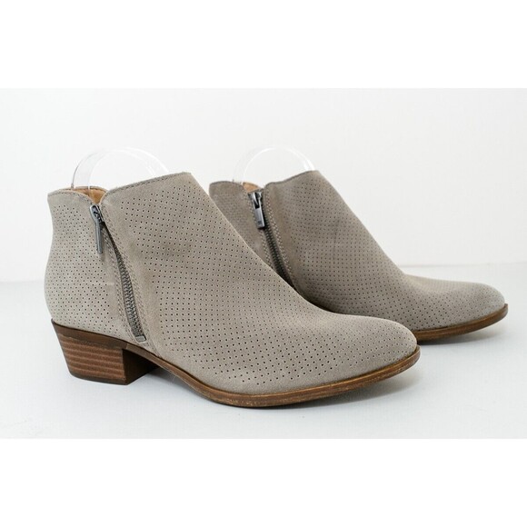 Lucky Brand Boots Womens 8.5 M Bayley 2 Ankle Booties Heels Zipper Brown Leather - Picture 1 of 8